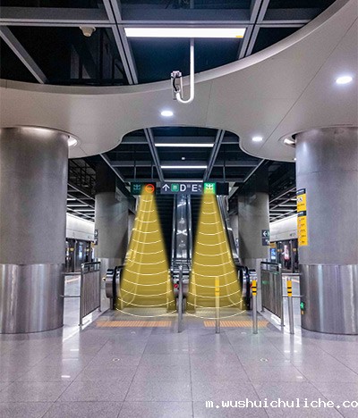 地铁定向扬声器定向发声示意图